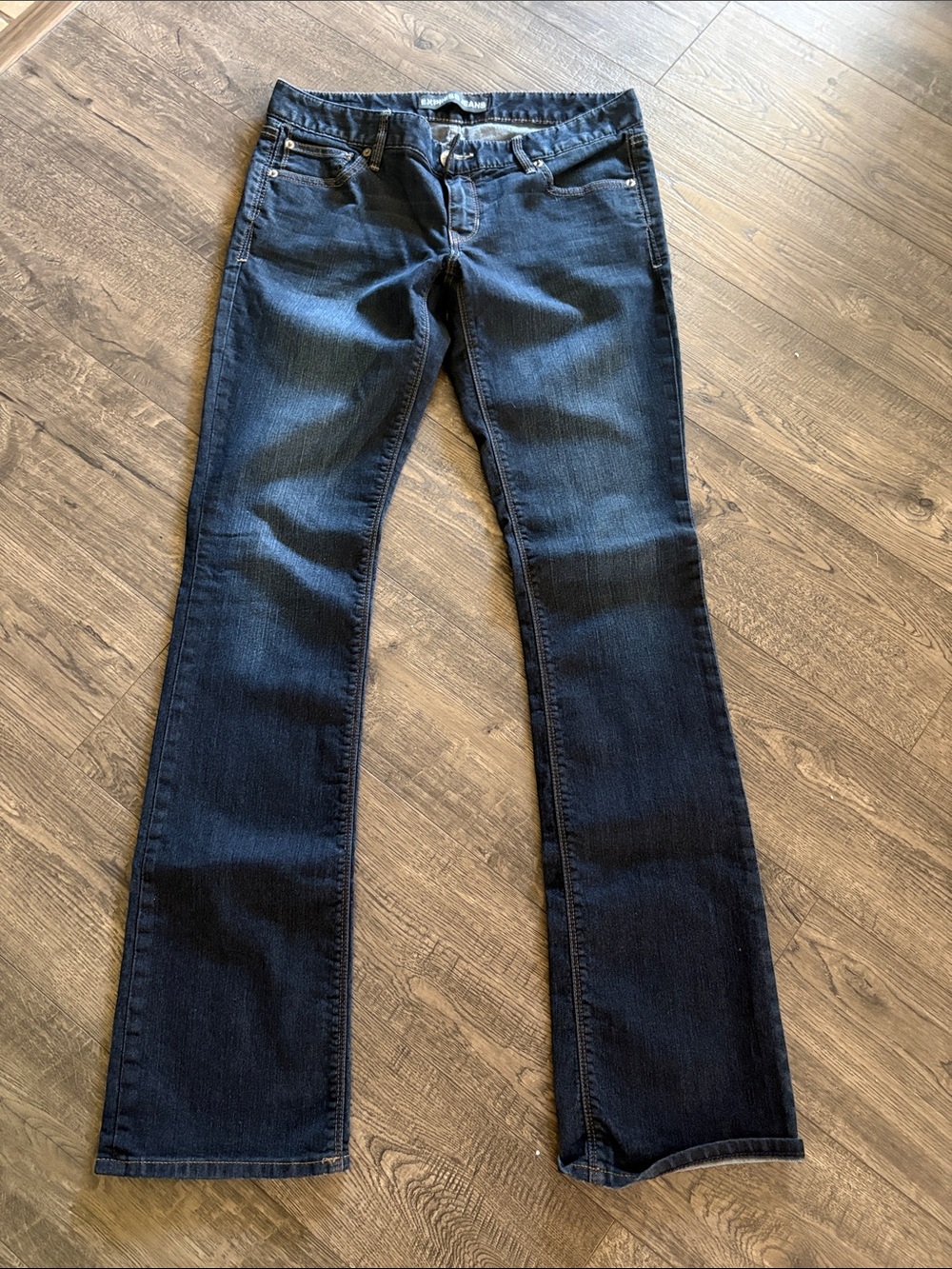 Express Dark Blue Flare Jeans